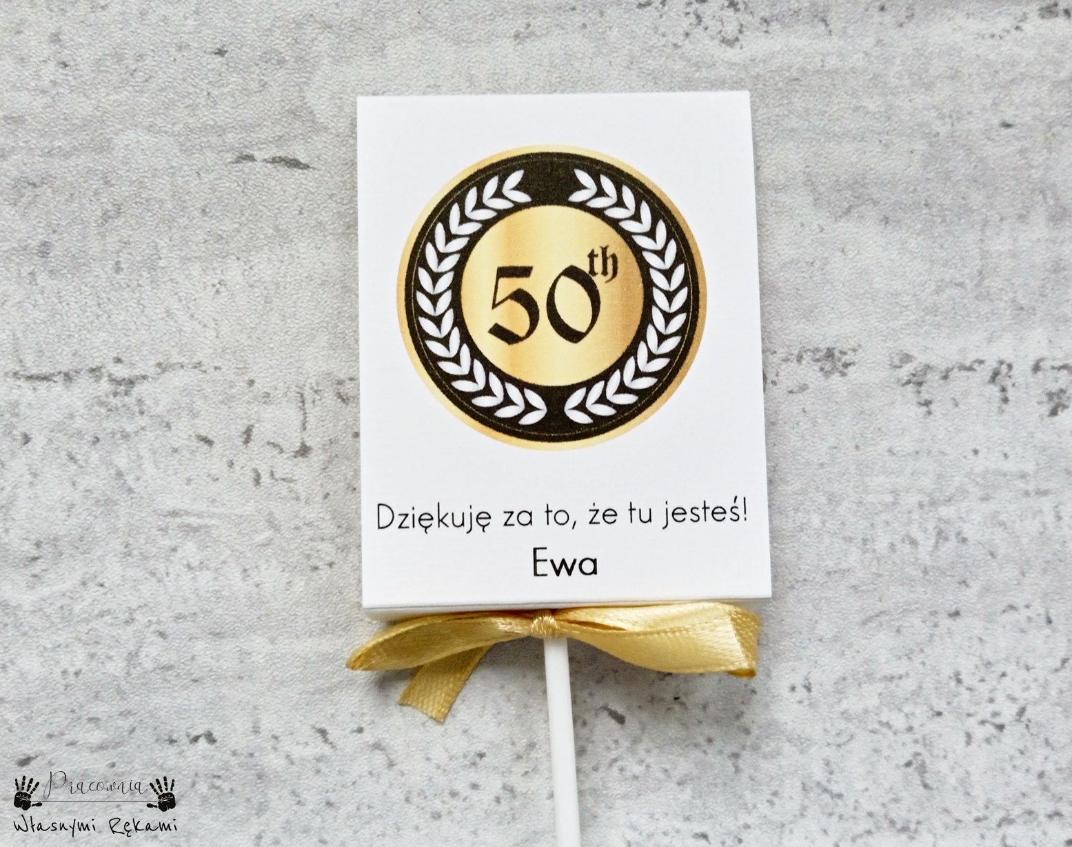 podziękowania dla gości na 50 urodziny